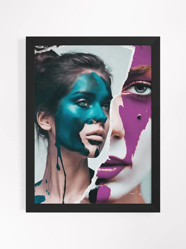 Living in Colors | Three color clash | Framed Collage Painting product image (2)