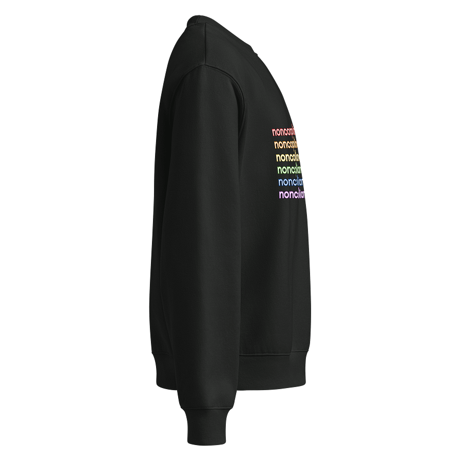 noncompliance is a life skill rainbow black sweatshirt product image (4)