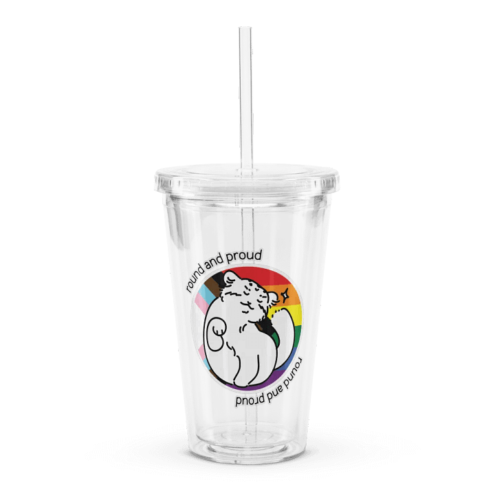 Round and Proud Manul Pride Version - Transparent Cup & Straw product image (1)