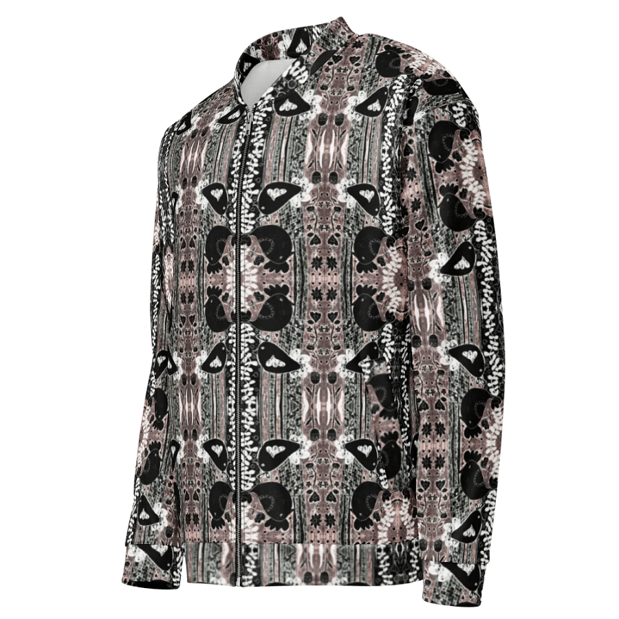 Abstract Floral Birds Unisex Bomber Jacket product image (11)