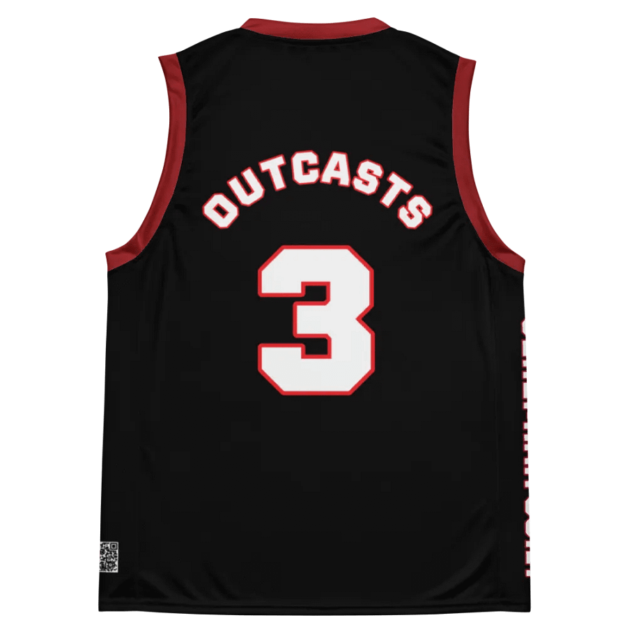 Outcasts Basketball Jersey Red/Black product image (7)