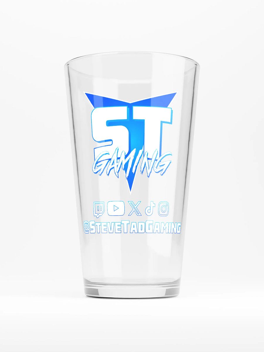 Steve Tad Gaming Logo Pint Glass product image (1)
