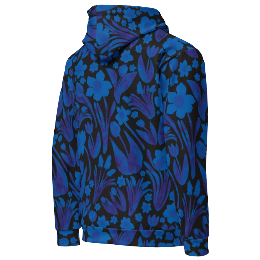 Women's | Adult's | Spring Garden | Unisex Hooded Sweatshirt | Royal Blue on Black product image (5)