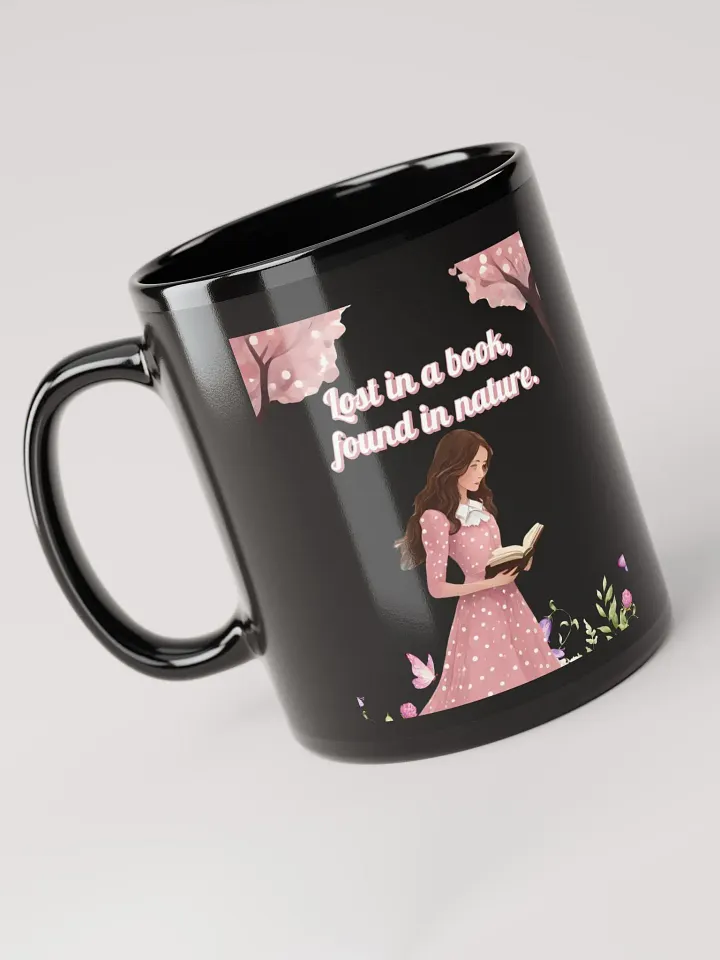 Lost In A Book, Found In Nature Black Mug product image (1)