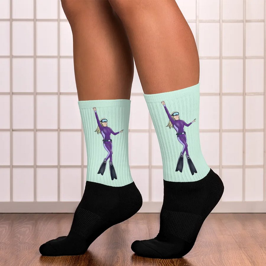 Oceanic Spirit: Free Diver Girl Socks product image (10)
