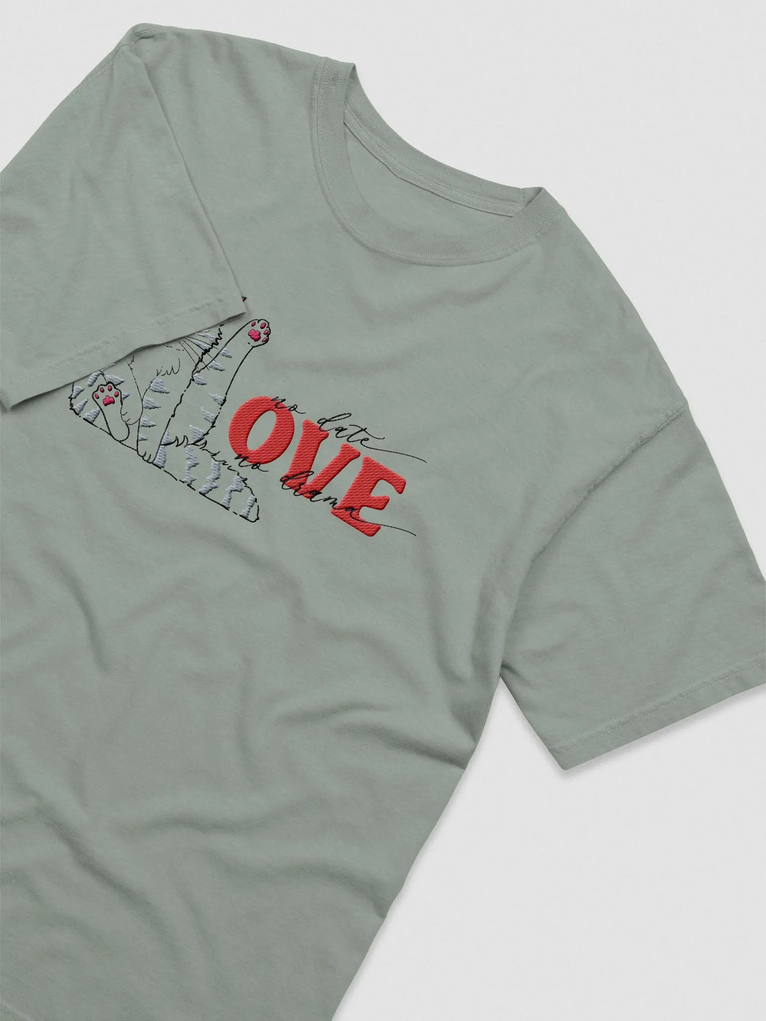 Cat Date Night - Embroidered T-Shirt product image (1)