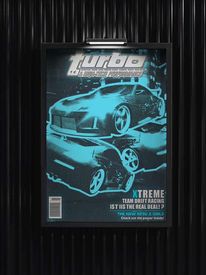 NFS Underground 2 – Nissan 350Z Poster Design (Editable PSD) product image (1)