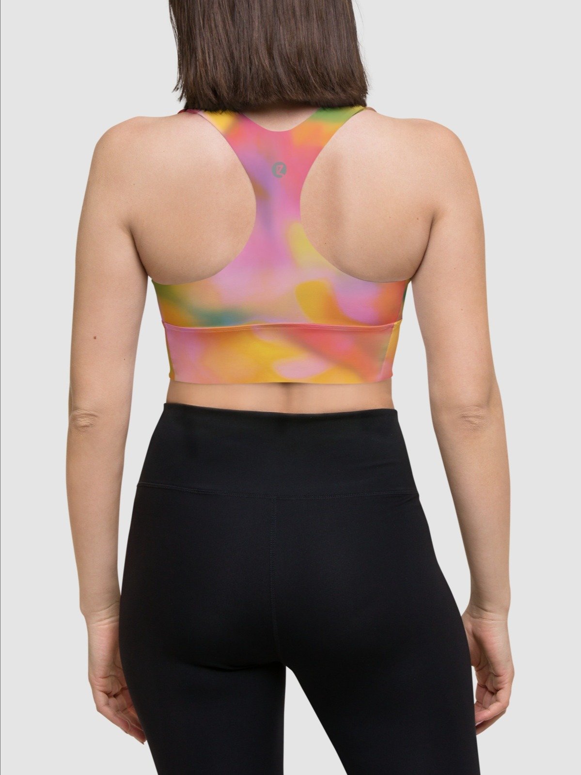 Hight-Impact Bra "Sweet Pastel Tie Dye in Orange Light Pink" product image (8)