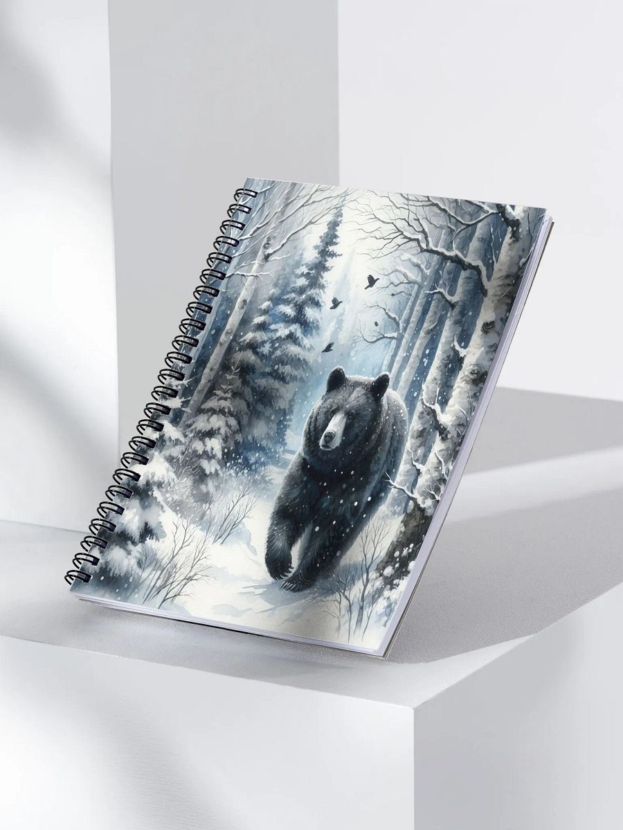 Winter Wonderland Black Bear-Spiral Notebook product image (3)