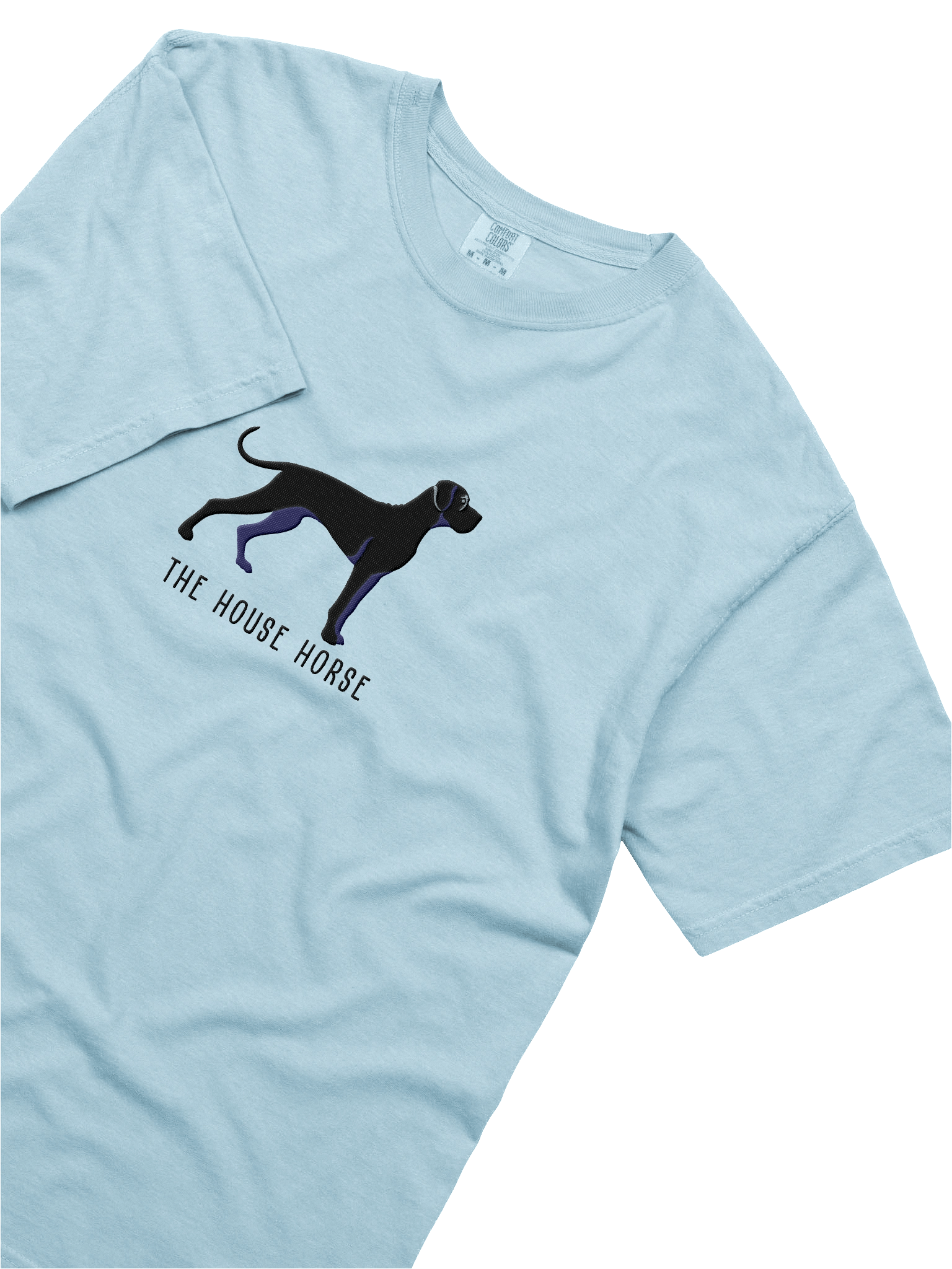 The House Horse T-Shirt(Embroidered) of a Great Dane(Black) product image (55)