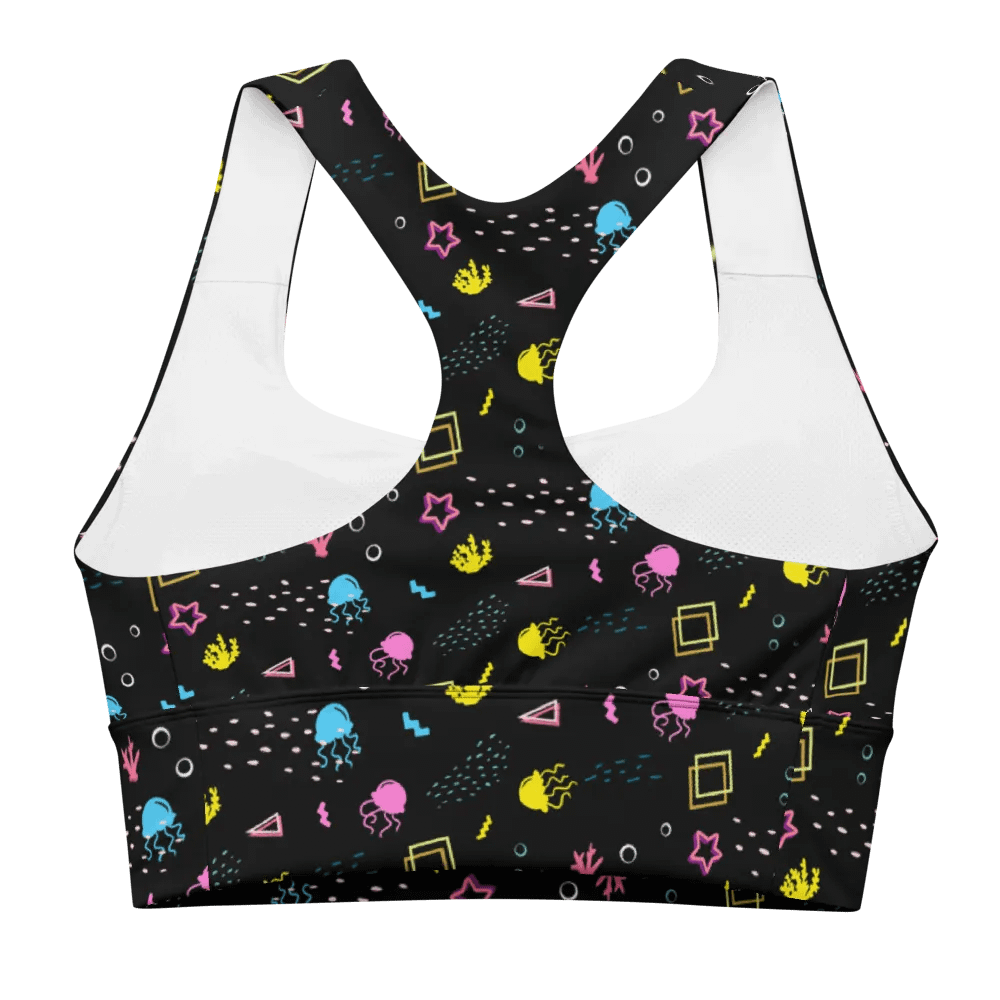 Shifty Seas dark pattern sports bra product image (5)