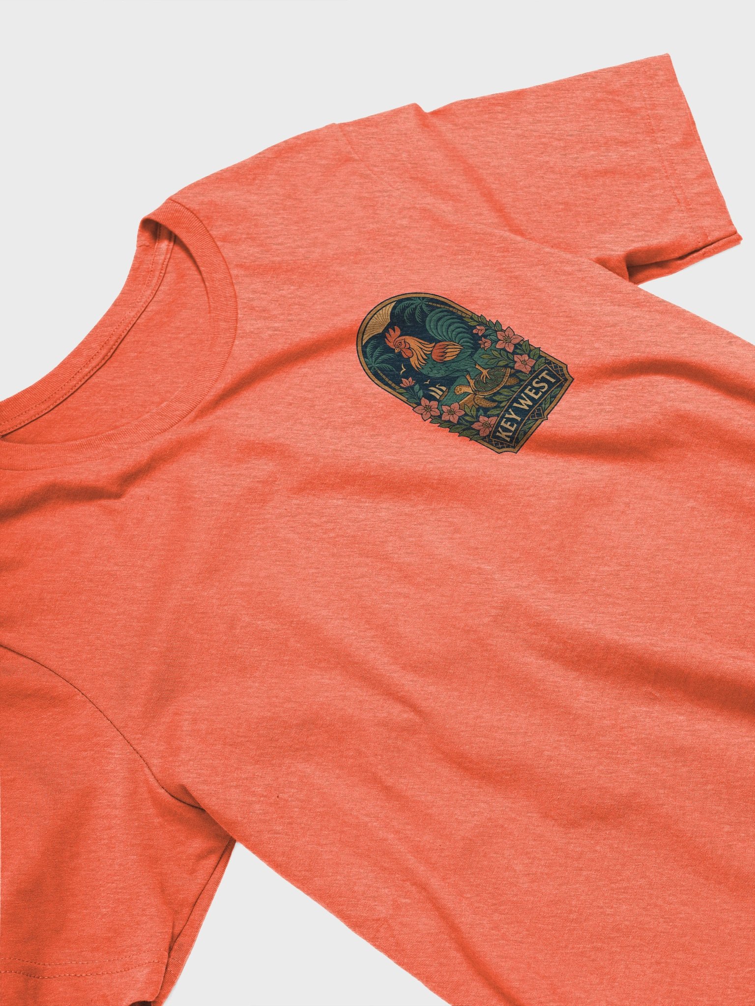 Key West Tropical T-Shirt Ultra Soft Tee with Rooster product image (4)