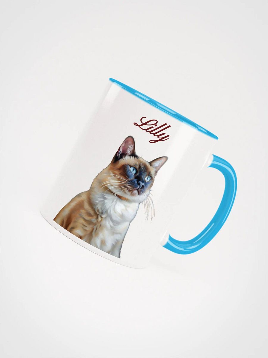 YOUR SIAMESE! / BICOLOR MUG WITH PERSONALIZED NAME / DIGITAL ART product image (5)