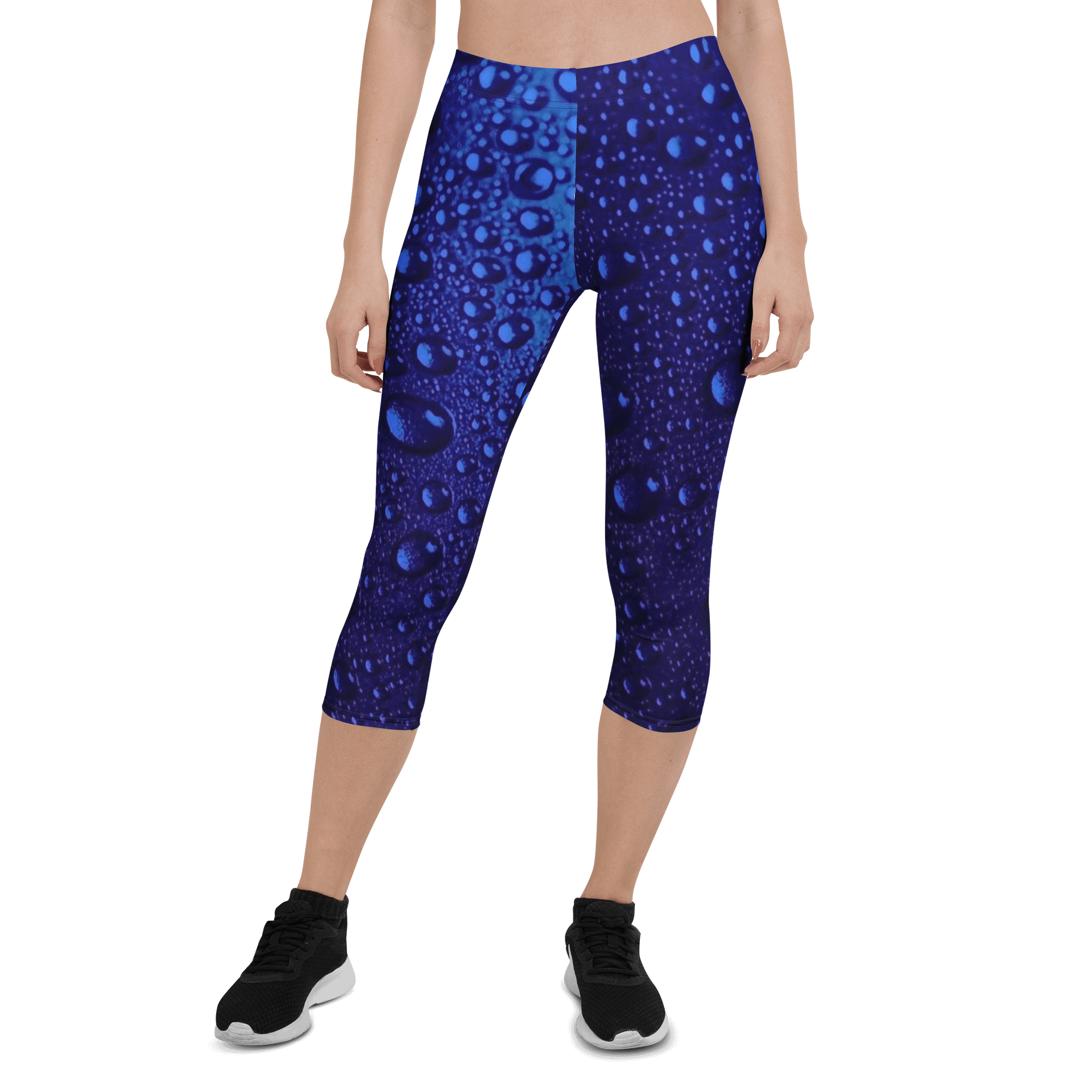 Water Droplet Effect Print Capri Leggings product image (1)