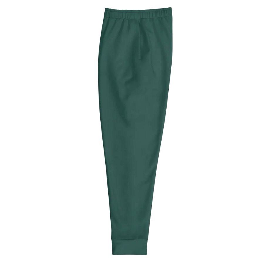 Plain Dark Green Soft Summer Recycled Polyester Premium Men's Joggers by Treasure Pie product image (6)