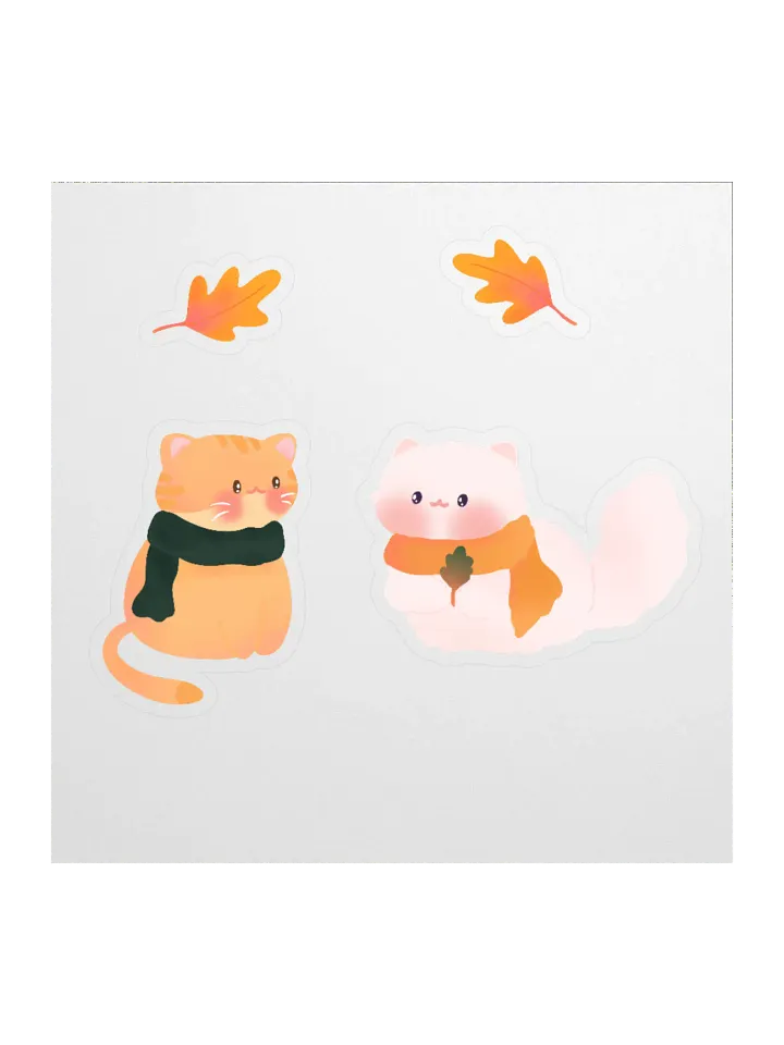 Autumn Cats Vinyl Stickers product image (1)