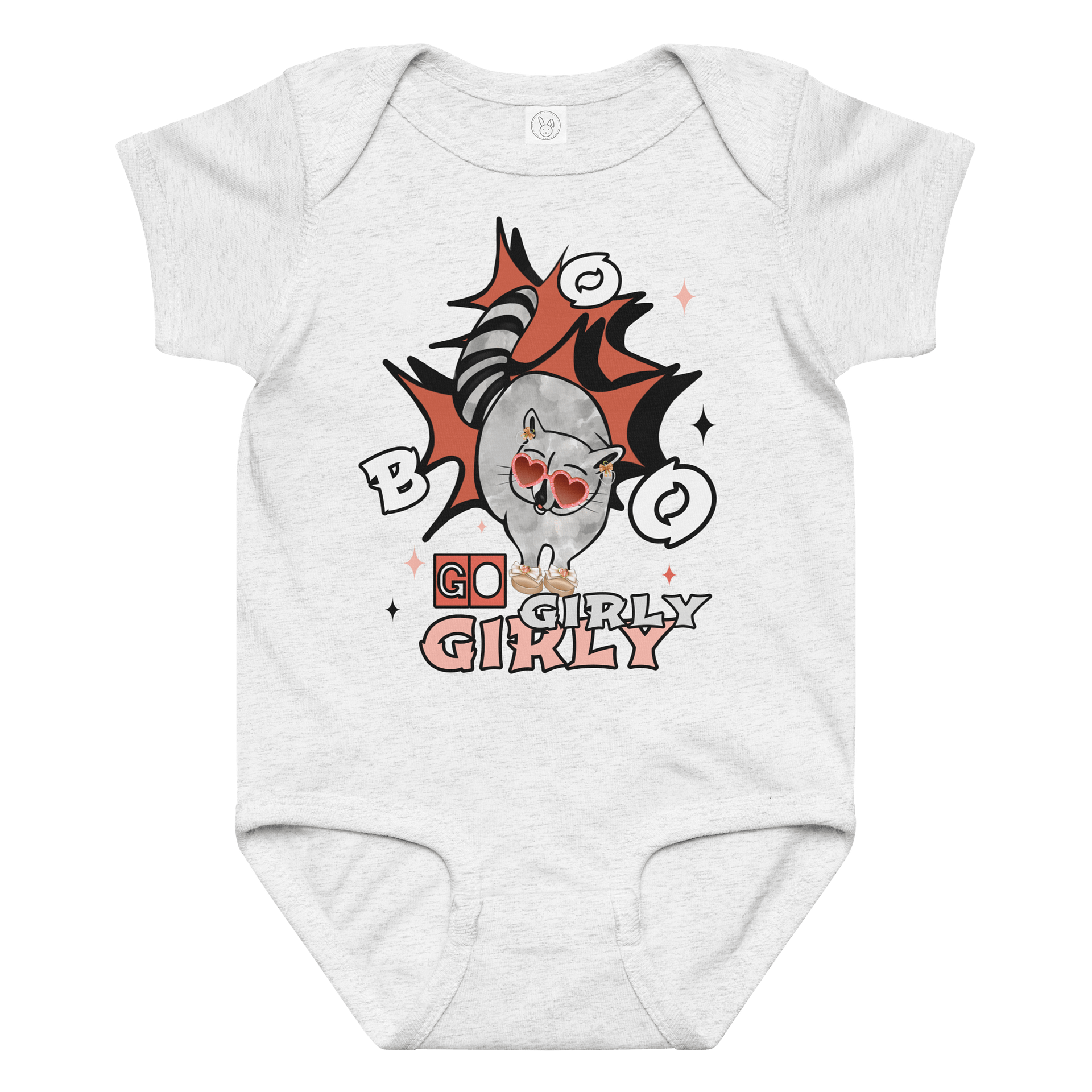 Girly Raccoon Baby Bodysuit product image (6)