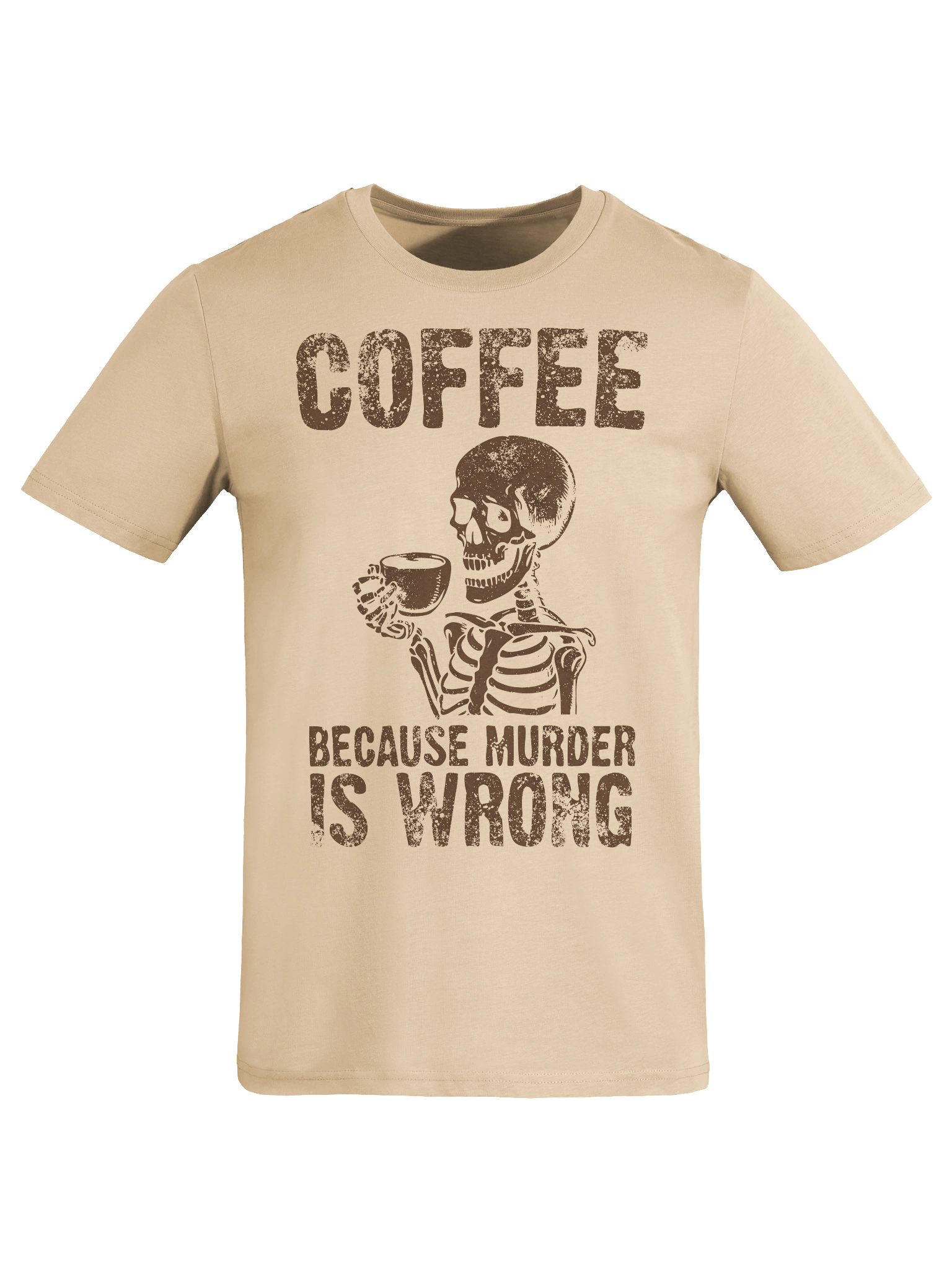 Coffee Because Murder is Wrong – Funny Coffee Design -Organic Tee product image (7)
