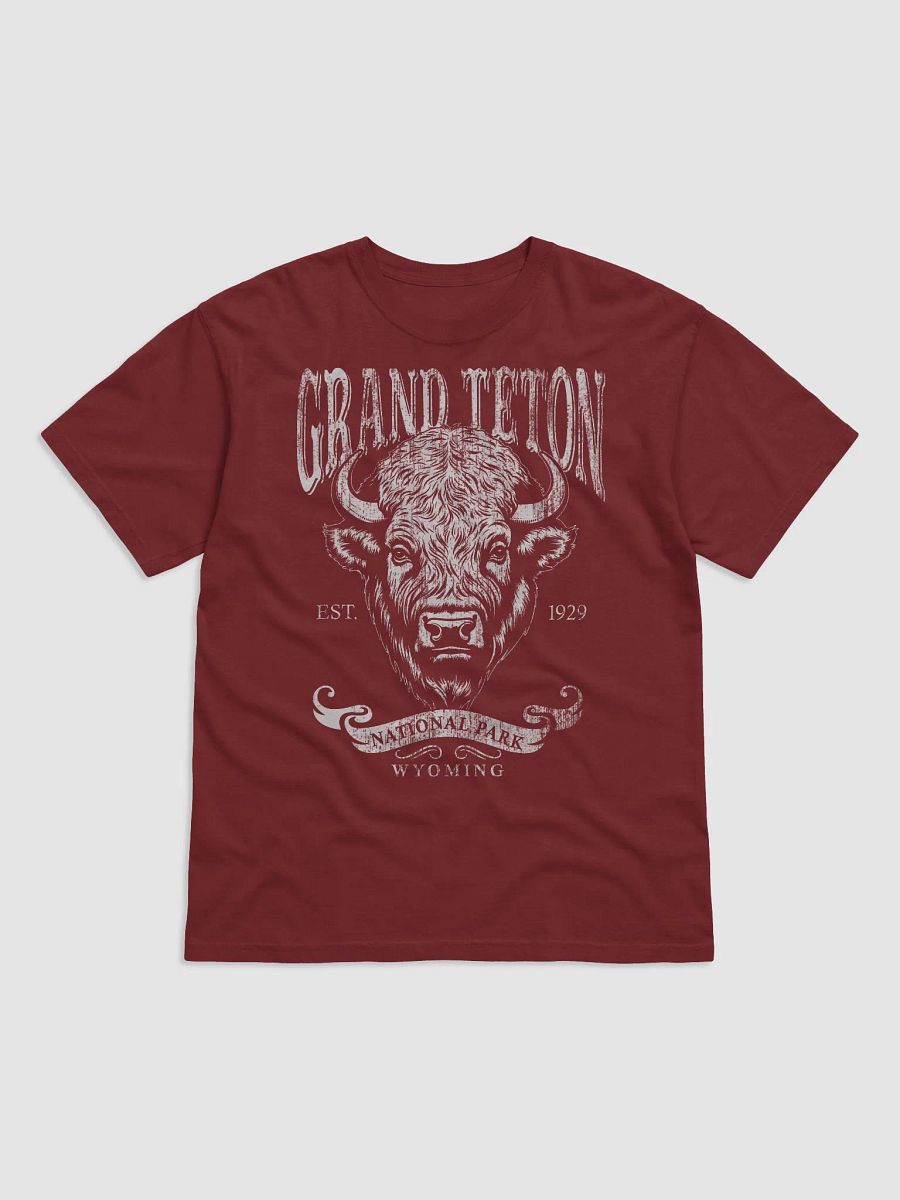 Grand Teton National Park, Wyoming T-Shirt | Vintage-Style Grunge Western Tee with a Bison Head product image (12)