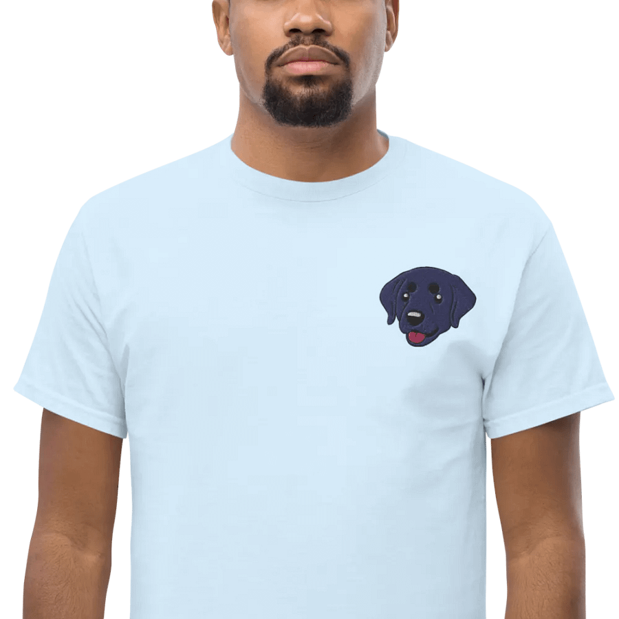 Black Labrador Retriever Dog Embroidered T-Shirt product image (4)
