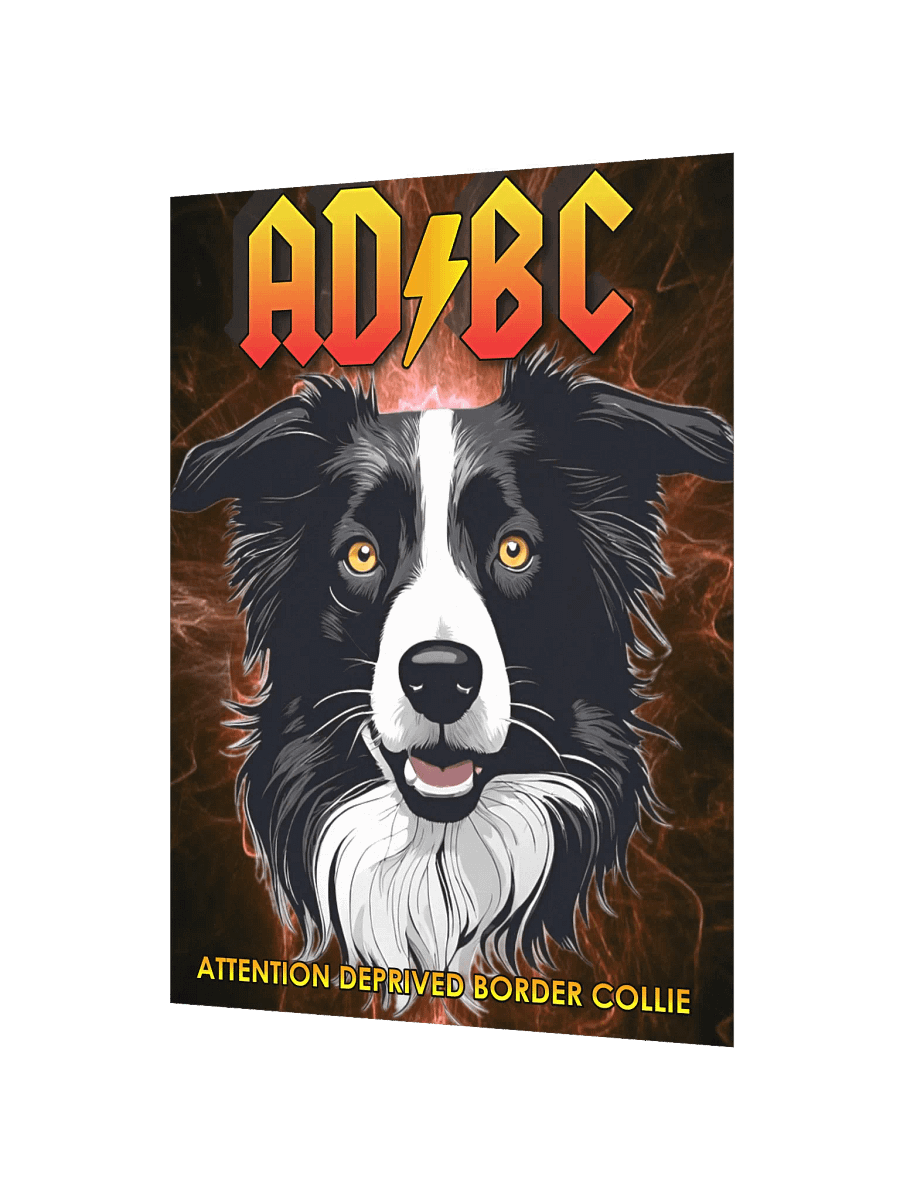 AD/BC Attention Deprived Border Collie Rock 'n' Roll Poster product image (2)