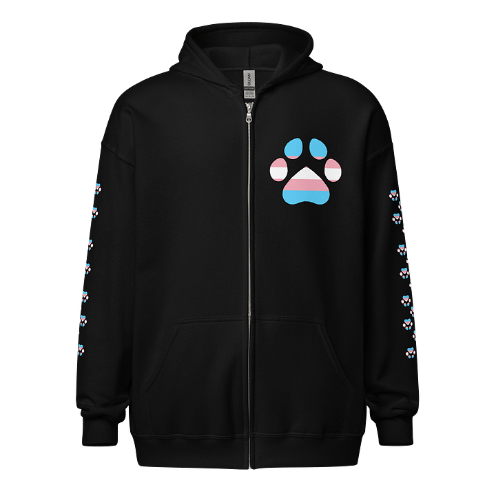 Pride Month-Trans Gender /w Paw Sleeve Edition Zip-Up Hoodie product image (1)