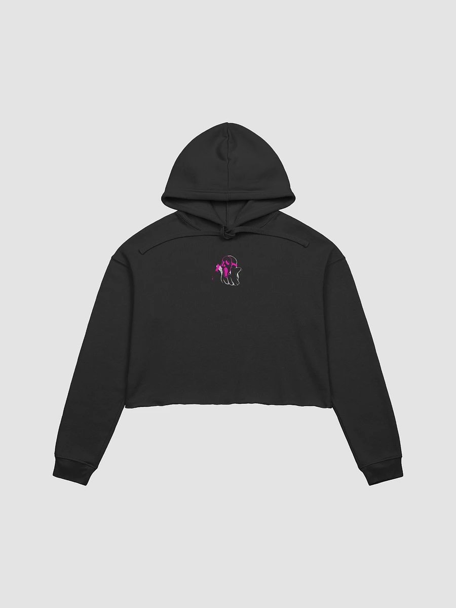 Pink Scream Gh0stie Crop Hoodie- Black product image (1)