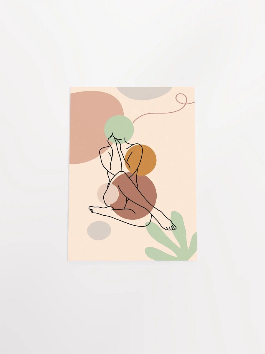 Boho woman — boho poster, boho wall art, boho decor, aesthetic poster, abstract art product image (9)