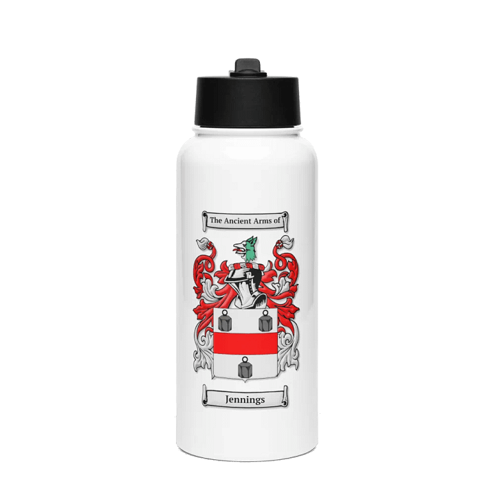 Jennings Family Crest - Stainless Steel Sports Water Bottle product image (1)