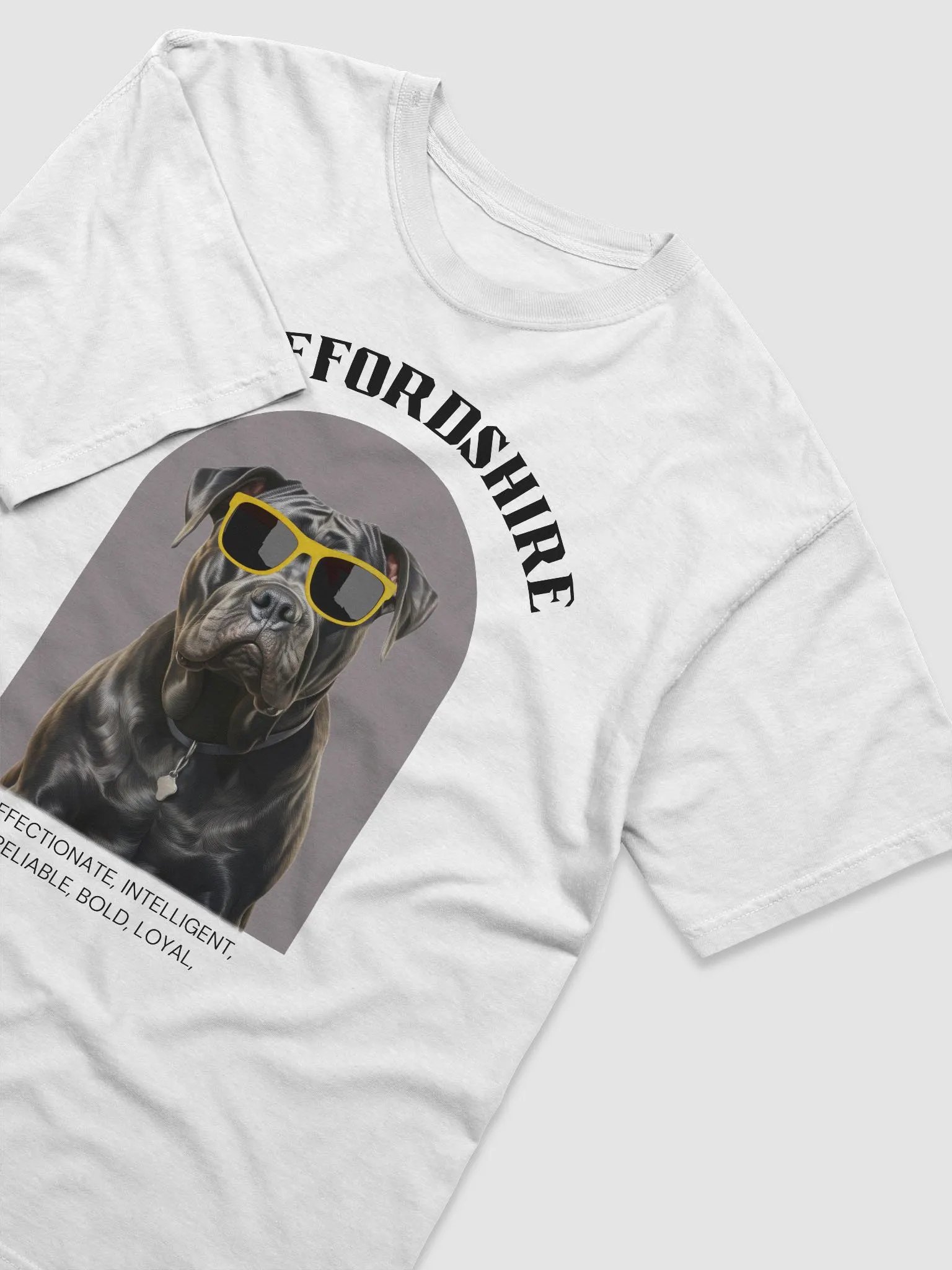 White Funny Staffordshire Relaxed Fit T-shirt product image (3)