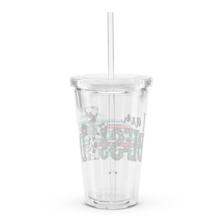 I Am Blessed - Double Wall Clear Plastic Tumbler product image (2)