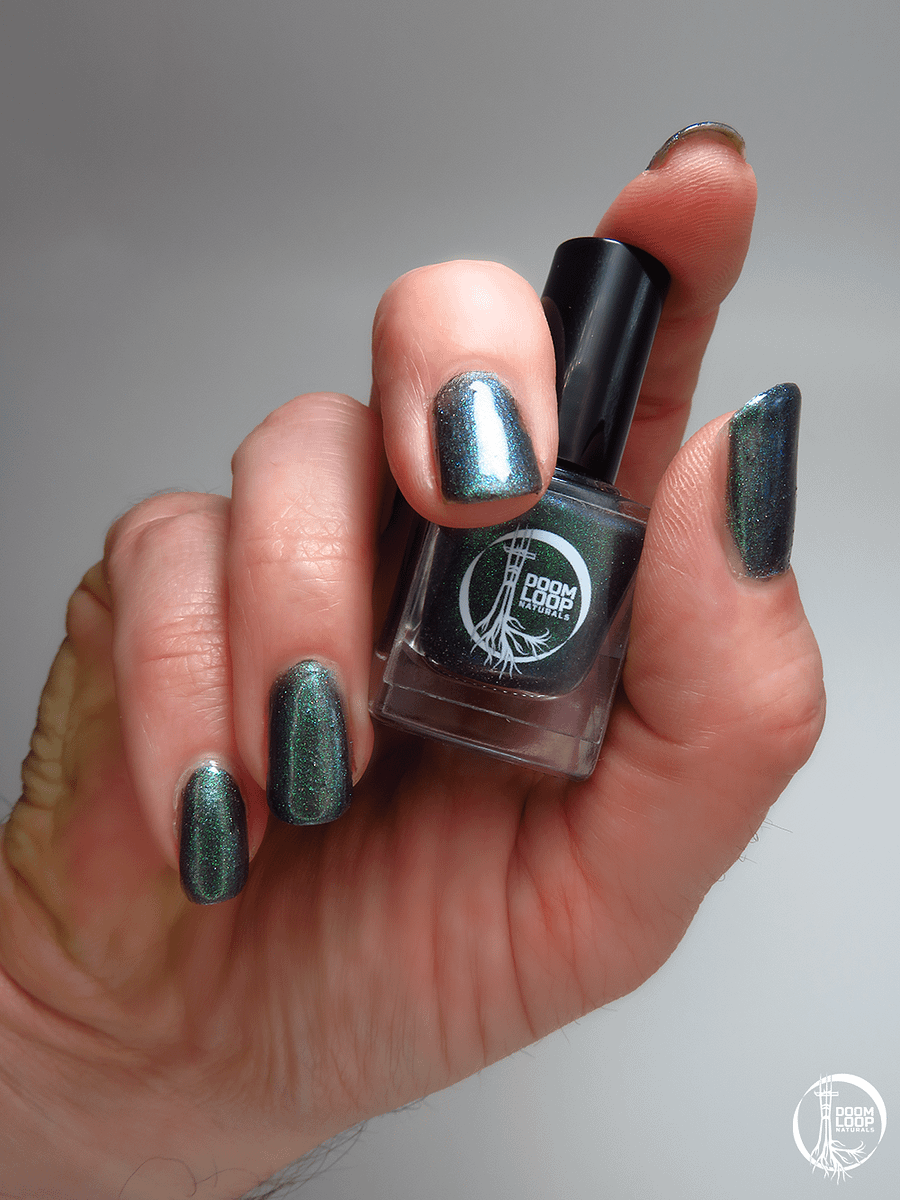 GRAVITON - Black and Green Shifty Glitter Nail Polish product image (3)