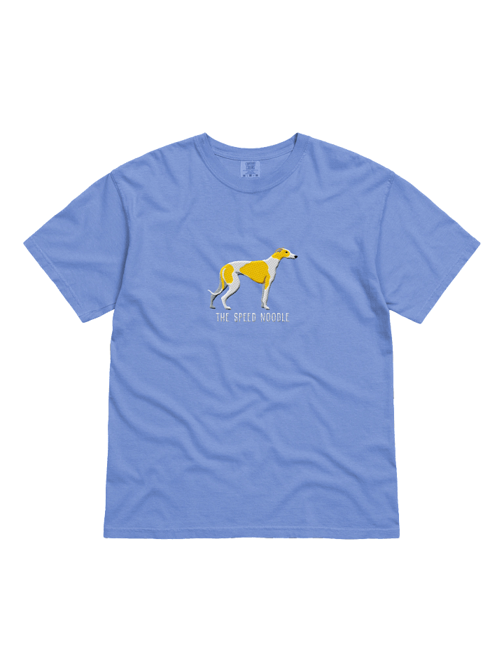 The Speed Noodle T-Shirt(Embroidered) of a Greyhound(Lemon & White) product image (31)