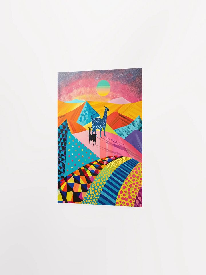 Whimsical Llama Landscape Poster product image (4)