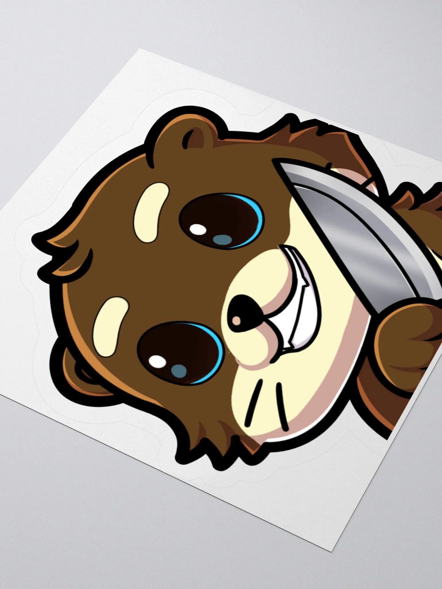 Otter "I'll Cut You!" Sticker product image (3)