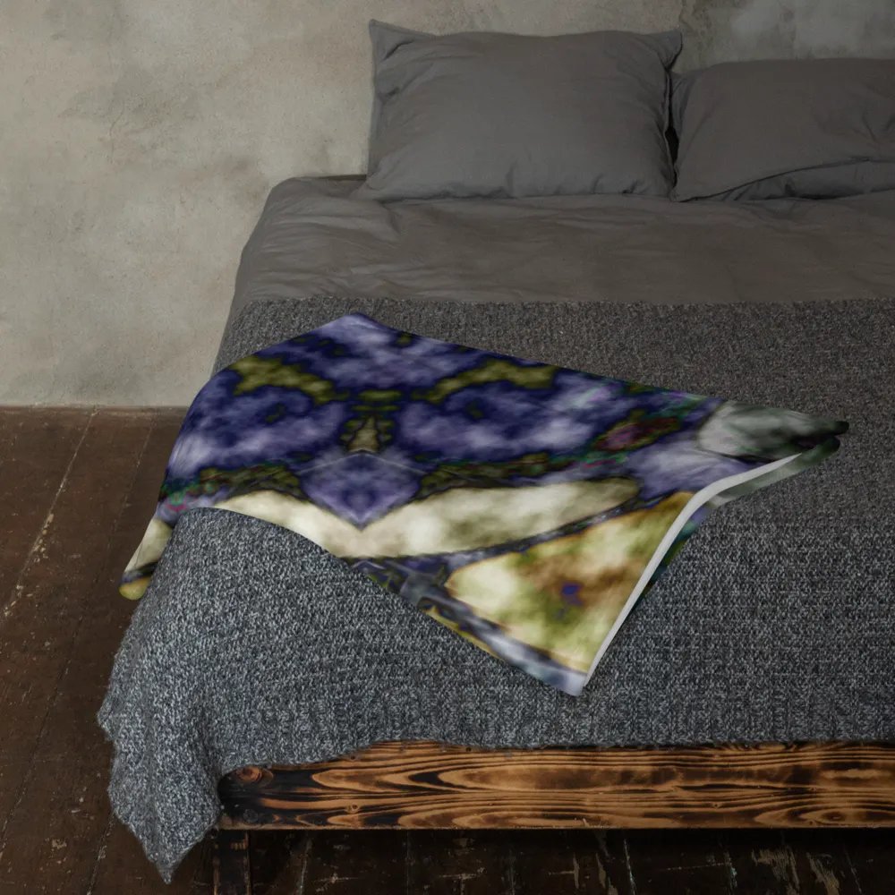 Bohemian 6 Pointed Madala Yellow and Purple/ Throw Blanket by Allcolor product image (10)