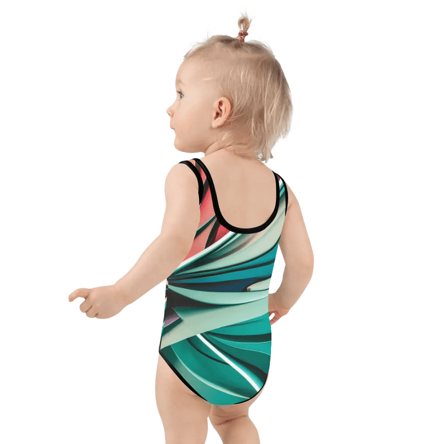 TDS Music Kids Abstract Swimsuit in Vibrant Colors (Sizes 2T-7) product image (5)