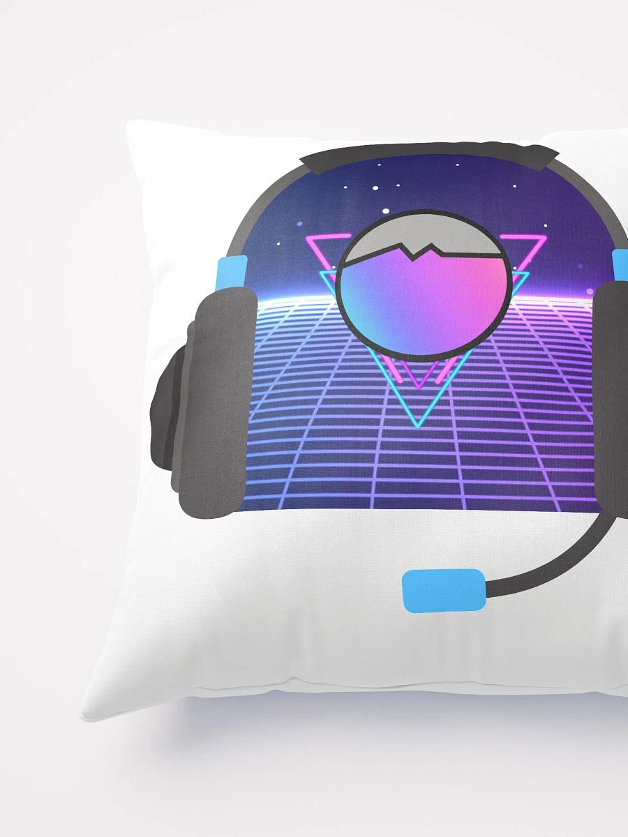 Battle Chicken Headset Throw Pillow product image (3)