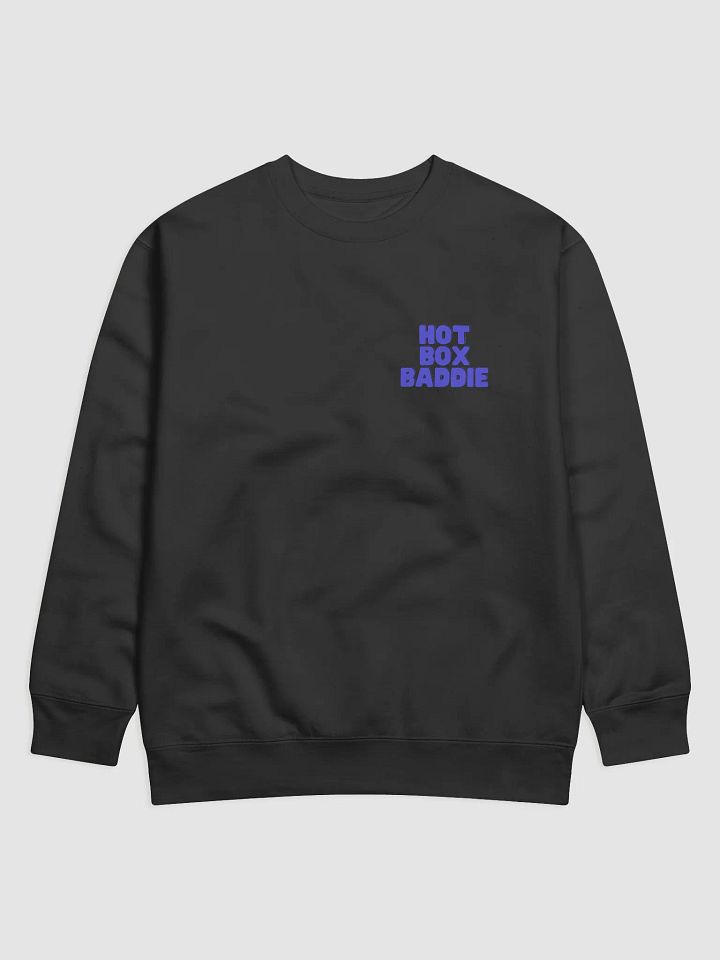 UNISEX HOT BOX FAM BADDIE AND SOLID ROYAL BLUE LOGO SWEATSHIRT product image (1)