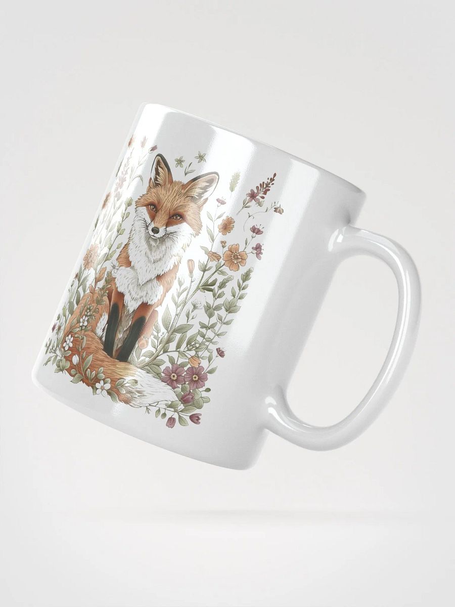 Foxy Flora White Glossy Mug product image (3)