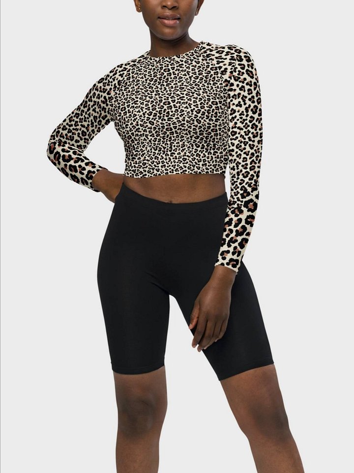 Recycled Crop Top "Abstract Animal Leopard Skin Fur Pattern" product image (1)