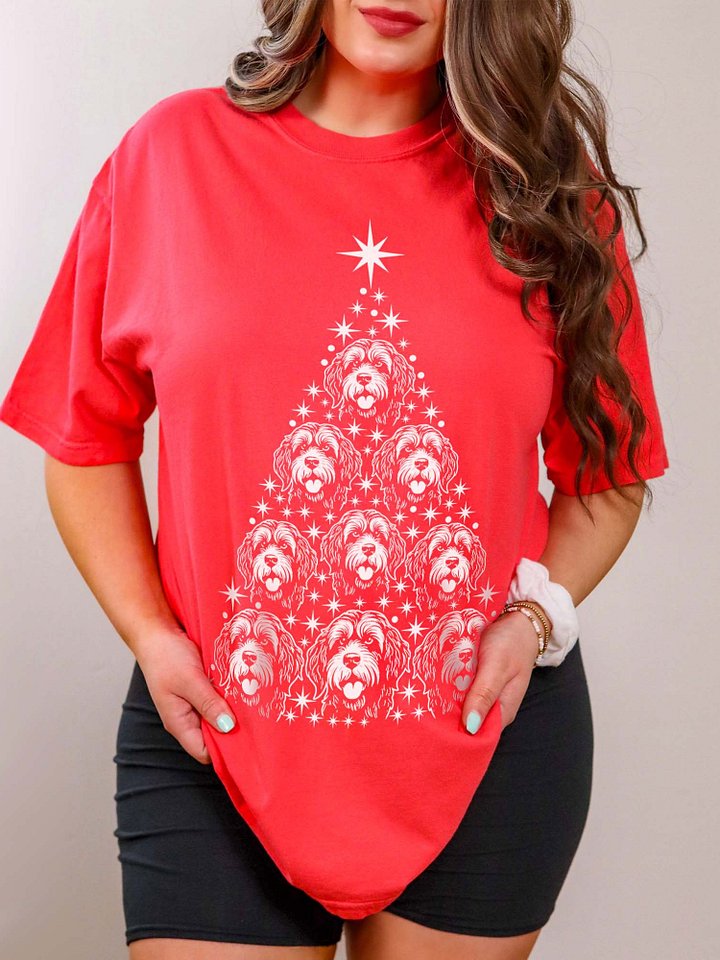 Portuguese Water Dog Christmas Tree T-Shirt product image (1)