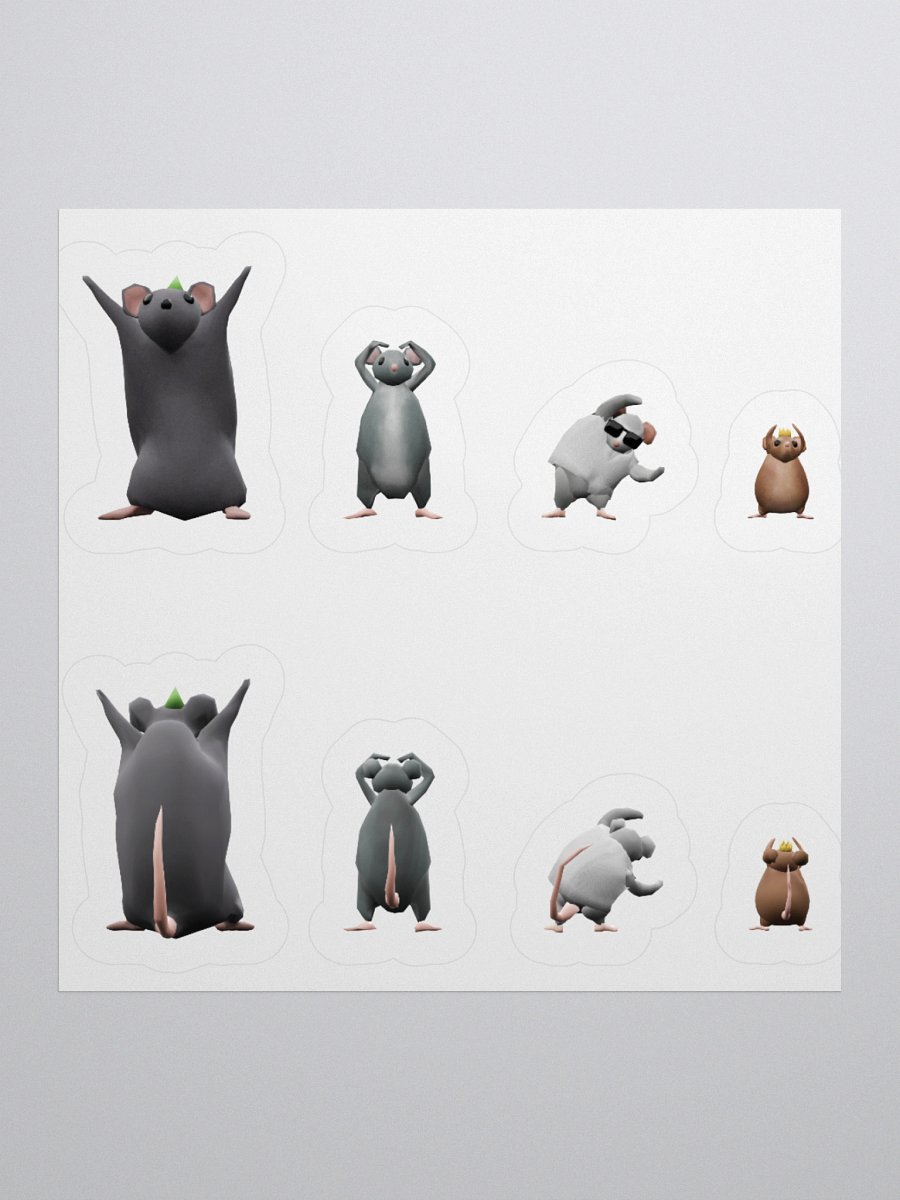 Rat Party YMCA Sticker Set product image (1)
