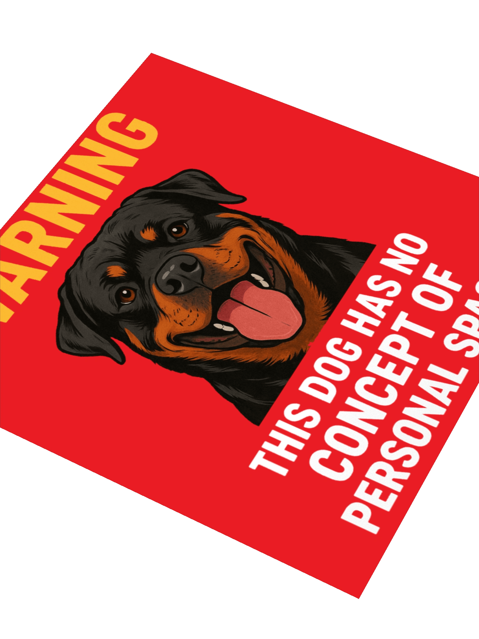 Rottweiler Personal Space Invader Sticker product image (7)