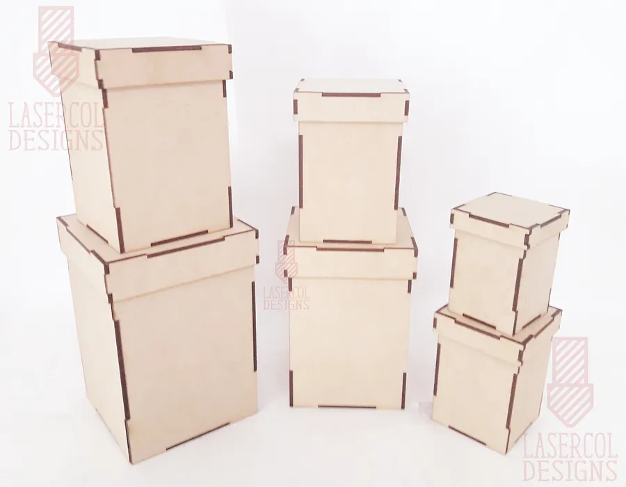 Boxes Set 3 (6 sizes) - Laser Cut Files product image (8)