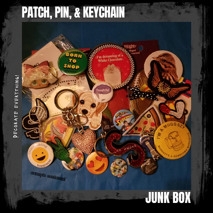 Patches, Pins, and Keychains Junk Box product image (1)