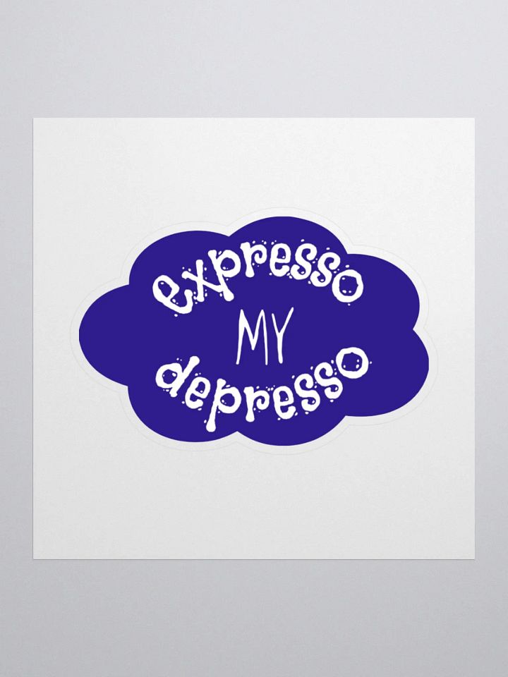 Expresso my Depresso Sticker, Purple Cloud product image (1)