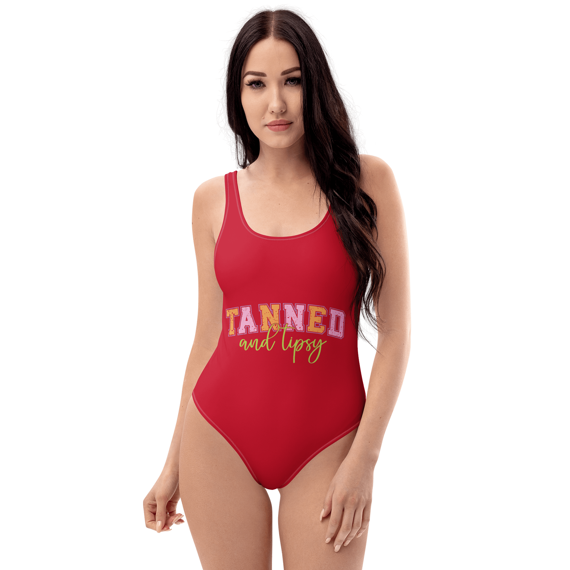 TANNED and tipsy All-Over Print Swimsuit product image (1)