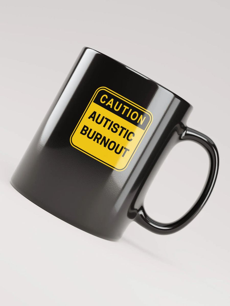 CAUTION: ASD BURNOUT glossy black mug product image (3)
