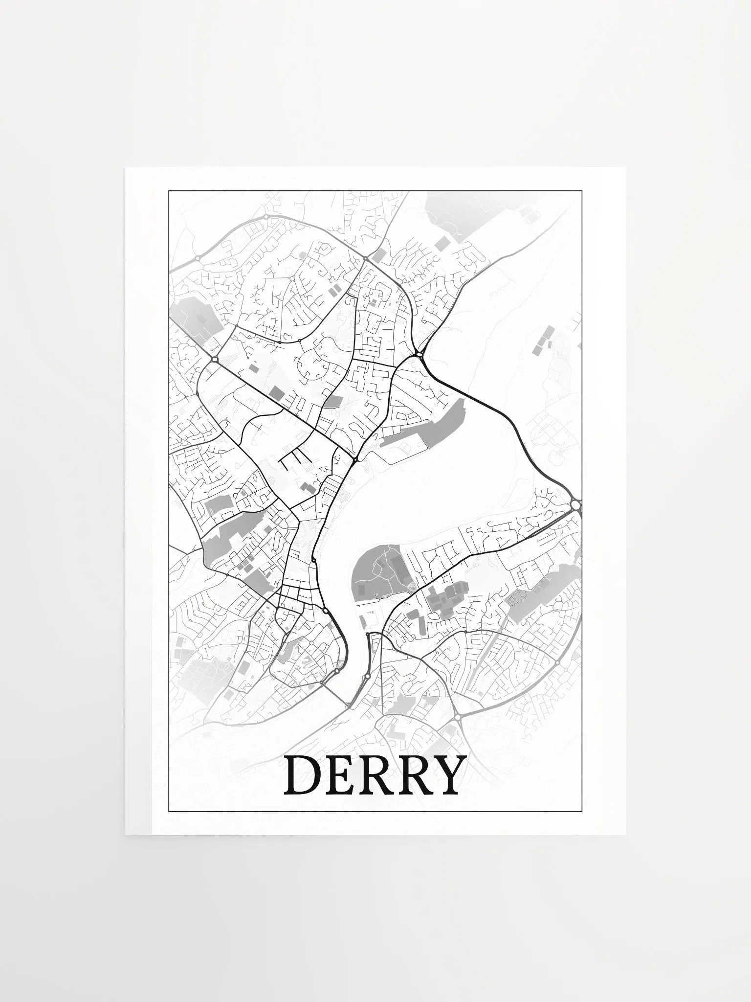 Derry, Northern Ireland, city map print product image (5)